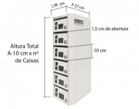 Alturas da caixa Branca